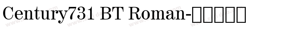 Century731 BT Roman字体转换